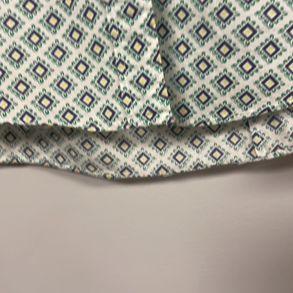 J. Crew Classic Fit Navy Green Yellow Diamond Button down  Shirt/Top, XS, cotton - Picture 8 of 8